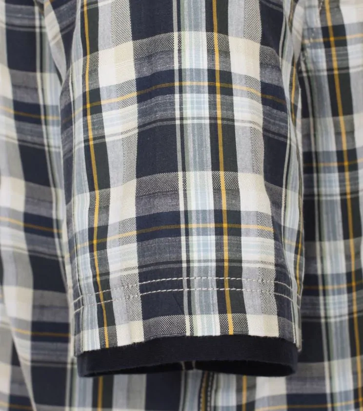 Casamoda pánská kostkovaná košile s krátkým rukávem