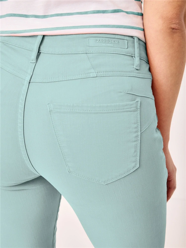Paddocks dámské kalhoty jeans tyrkysové