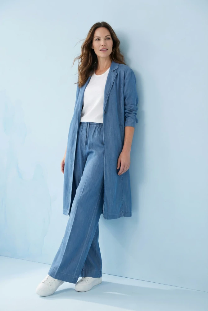 Kenny S široké kalhoty Lena denim