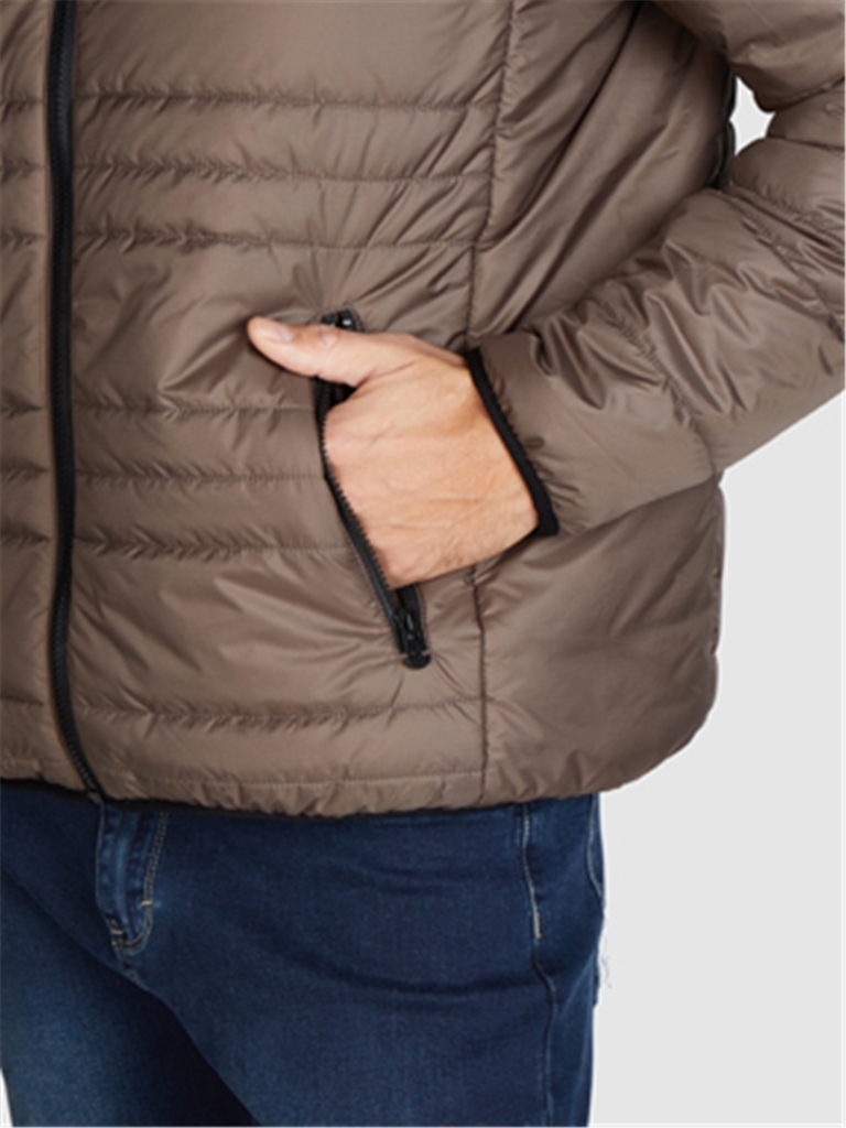 Navigazione pánská prošívaná bunda hnědá