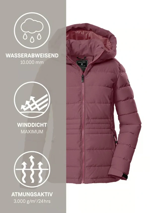 Killtec dámská prošívaná bunda dark mauve
