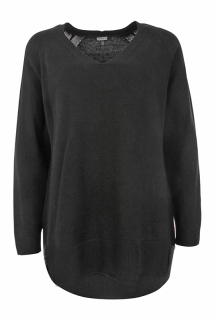 Kenny S černý delší svetřík