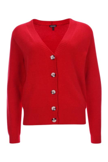 Kenny S červený propínací svetr