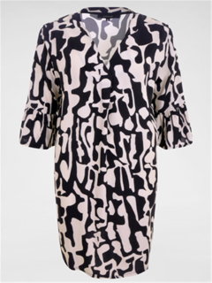 Navigazione černo-smetanové šaty 