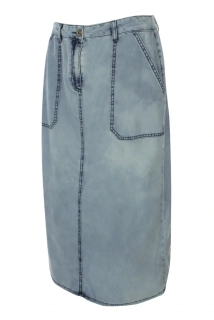 Kenny S delší sukně jeans look