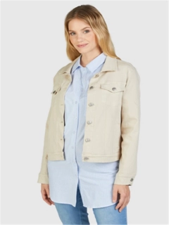 Navigazione smetanová jeans bunda až do velikosti 58