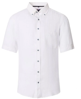 Casamoda lněná košile Casual short bílá