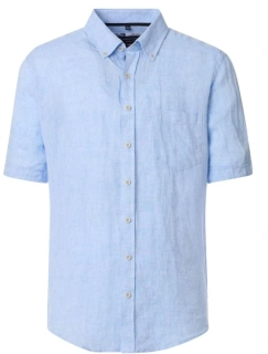 Casamoda lněná košile Casual short světle modrá
