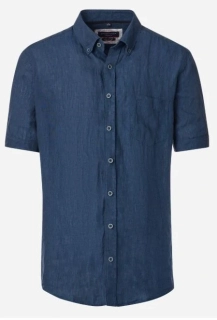 Casamoda lněná košile Casual short kobaltová