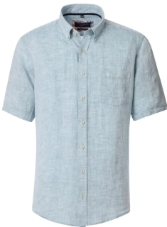 Casamoda lněná košile Casual short petrolejová