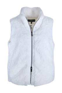 Kenny S bílá chlupatá vesta