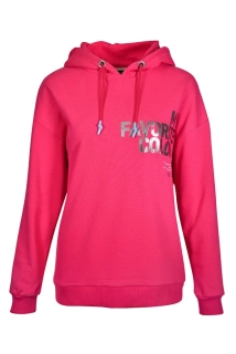 KS malinová mikina s kapucí