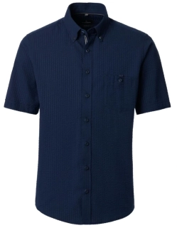 Casamoda tmavě modrá košile s krátkým rukávem až do vel. 7XL