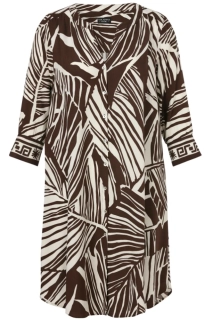 Via appia due hnědo-krémové košilové šaty