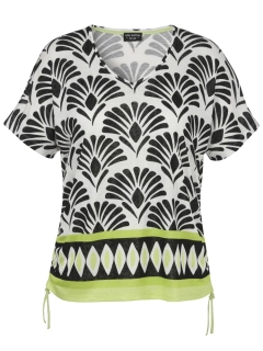 Via appia due krémová halenka s potiskem