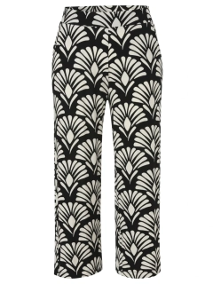 Via appia due černo-krémové letní kalhoty