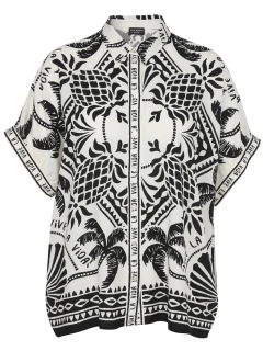 Via appia due černo-krémová propínací halenka